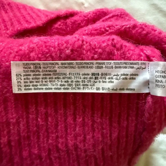 Zara Pink Women's Knit Chevron Sweater Vest Size Small - Picture 5 of 6